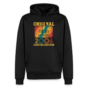 20. Jubiläum 20 Jahre 2006 Geburtstagsgeschenk - Männer Premium Bio Hoodie - Schwarz - Vorne - Nico (187cm)