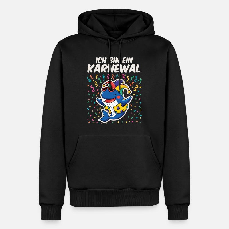 Ich bin ein Karneval - Männer Premium Bio Hoodie - Schwarz