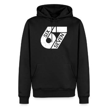 Six Sept Mèmes - Sweat à capuche Premium bio Homme - noir - Devant - Nico (187cm)