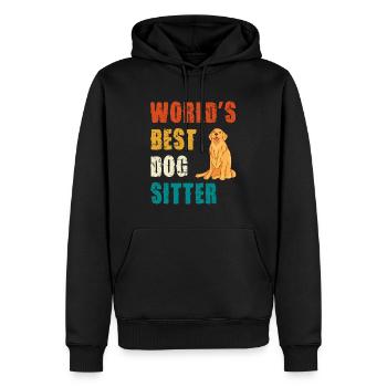 Weltbester Hundesitter - Männer Premium Bio Hoodie - Schwarz - Vorne - Nico (187cm)