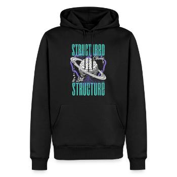 Neurodivergent Neurodiversität Structured Chaos - Männer Premium Bio Hoodie - Schwarz - Vorne - Nico (187cm)