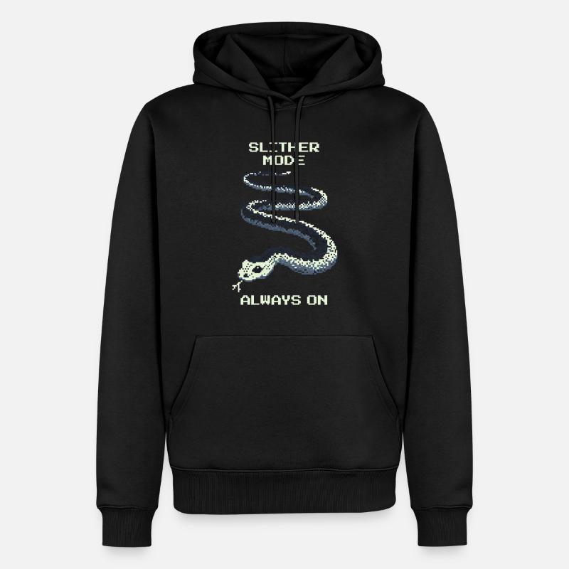 Slither Mode immer an | Schlange Mindset - Männer Premium Bio Hoodie - Schwarz