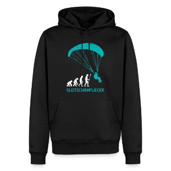 Paraglider GLEITSCHIRMFLIEGER LUSTIG - Sweat à capuche Premium bio Homme - noir - Devant - Nico (187cm)