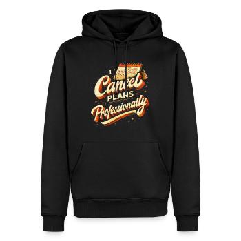 J’annule des plans professionnellement - Sweat à capuche Premium bio Homme - noir - Devant - Nico (187cm)