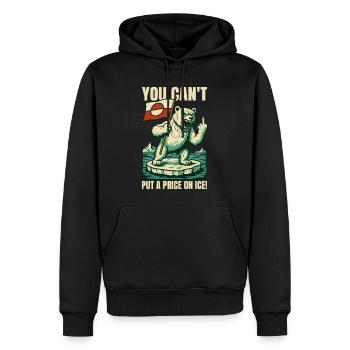 On ne peut pas mettre de prix sur la chemise du drapeau du Groenland - Sweat à capuche Premium bio Homme - noir - Devant - Nico (187cm)