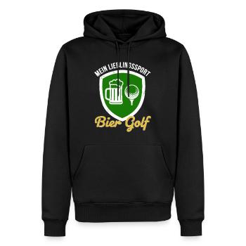 Mein Lieblingssport Bier Golf - Männer Premium Bio Hoodie - Schwarz - Vorne - Nico (187cm)