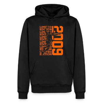 LIMITED EDITION 2009 BASKETBALL 17TH BIRTHDAY - Men’s Premium Organic Hoodie - black - Front - Nico (187cm)