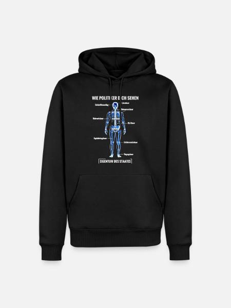 Anatomie Steuerzahler - Zerlegeplan - Männer Premium Bio Hoodie - Schwarz