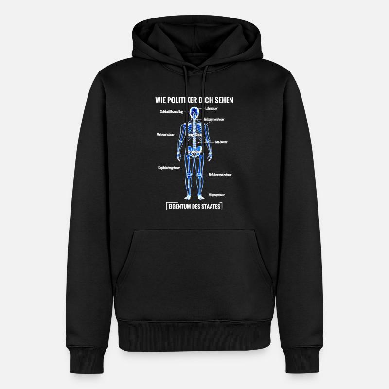 Plan de démantèlement du contribuable Anatomie - Sweat à capuche Premium bio Homme - noir
