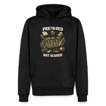 Prepper Survivalist Prepared Not Scared - Men’s Premium Organic Hoodie - black - Front - Nico (187cm)