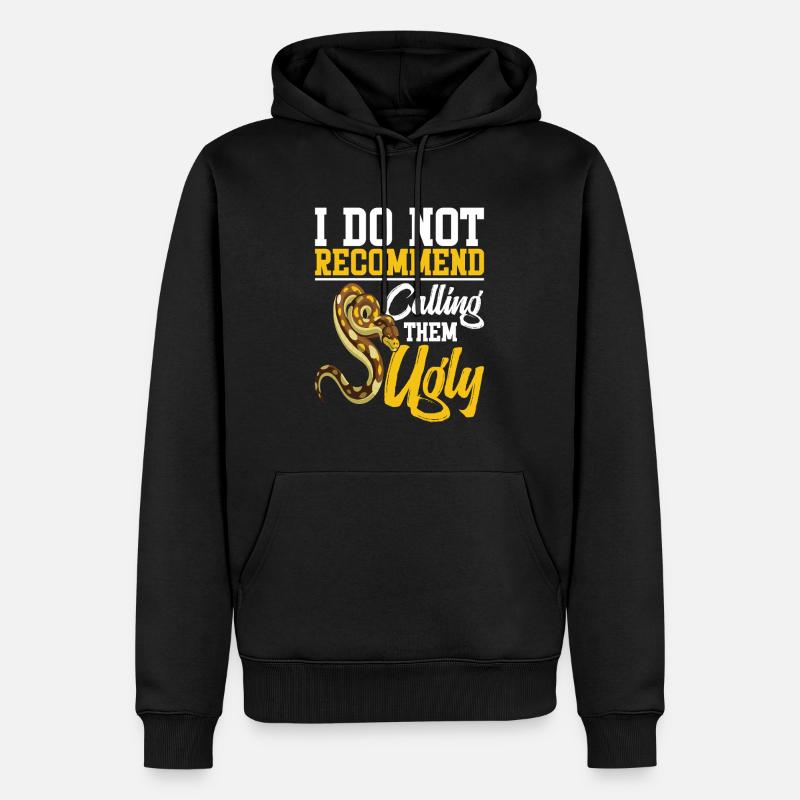 Schlangenliebhaber Reptiliengehege Python Futter Burmeser - Männer Premium Bio Hoodie - Schwarz