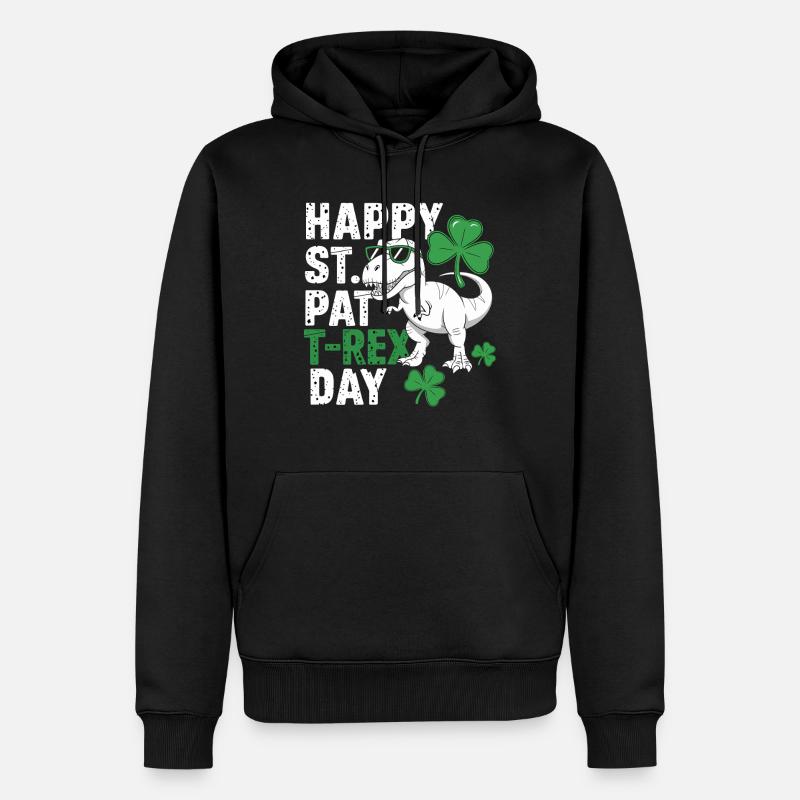 St Patrick's Rex Day Tee - Männer Premium Bio Hoodie - Schwarz