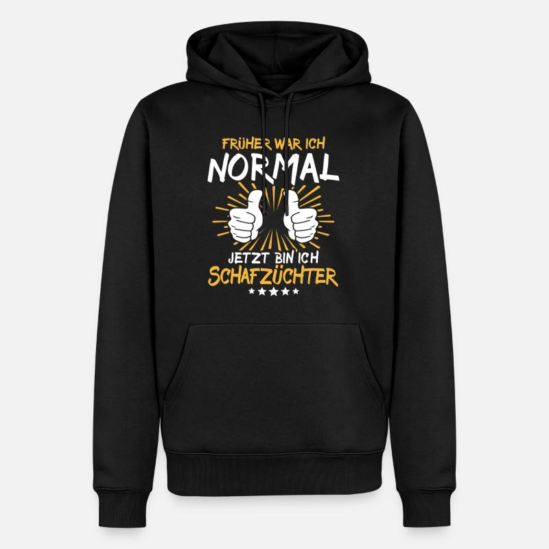 Dicton de l’éleveur de moutons - Sweat à capuche Premium bio Homme - noir