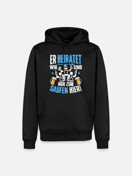 JGA T-Shirt Männer Junggesellenabschied Shirts - Männer Premium Bio Hoodie - Schwarz