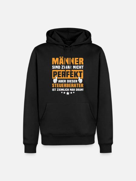 Lustige Steuerberater Sprüche - Männer Premium Bio Hoodie - Schwarz