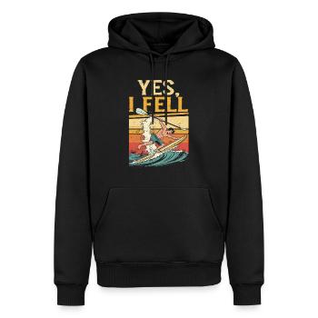 Stand Up Paddle Yes I Fell - Sweat à capuche Premium bio Homme - noir - Devant - Nico (187cm)