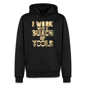 Lustiger Bauarbeiter Werkzeuge Humor Handwerker - Männer Premium Bio Hoodie - Schwarz - Vorne - Nico (187cm)