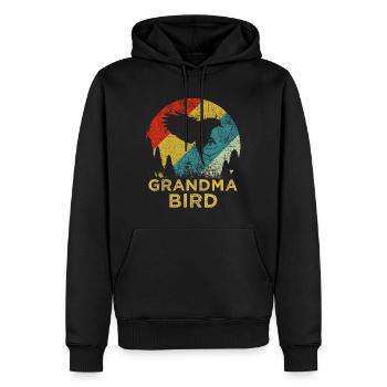 T-shirt rétro des années 70 Mama Bird pour la fête des mères - Sweat à capuche Premium bio Homme - noir - Devant - Nico (187cm)