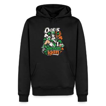 Oups, je fais des bêtises La fille de la Leprechaun St Patrick - Sweat à capuche Premium bio Homme - noir - Devant - Nico (187cm)