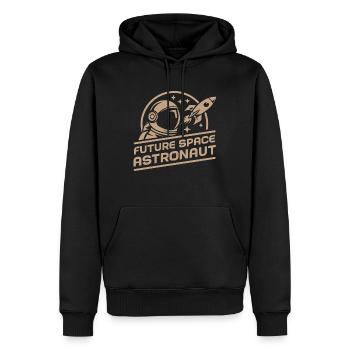 Future Space Astronaut Retro Weltraum Abenteuer - Männer Premium Bio Hoodie - Schwarz - Vorne - Nico (187cm)