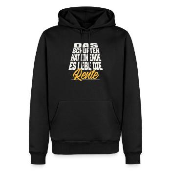 Rentner Rente Das Schuften Hat Ein Ende - Männer Premium Bio Hoodie - Schwarz - Vorne - Nico (187cm)