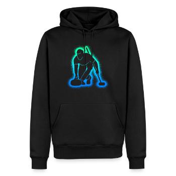 Curling hommes Enfants Garçons Curling - Sweat à capuche Premium bio Homme - noir - Devant - Nico (187cm)