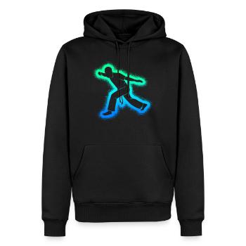 Capoeira Arts Martiaux Garçons Capoeristes - Sweat à capuche Premium bio Homme - noir - Devant - Nico (187cm)