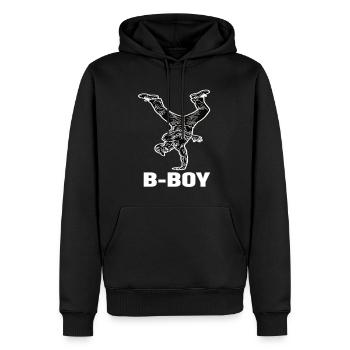 Breakdance B-Boy Danse de rue Hip Hop - Sweat à capuche Premium bio Homme - noir - Devant - Nico (187cm)