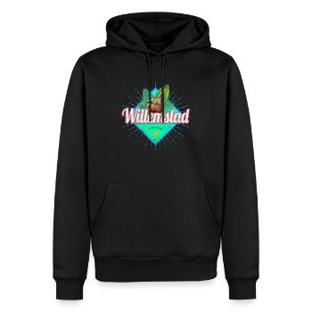 Willemstad Curacao Retro Urlaub Karibik Souvenir - Männer Premium Bio Hoodie - Schwarz - Vorne - Nico (187cm)