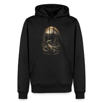 Blaireau miel Blaireau miel Animal - Sweat à capuche Premium bio Homme - noir - Devant - Nico (187cm)