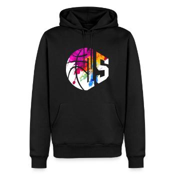 NR. 15 NUMMER 15 BASKETBALL 15. GEBURTSTAG - Männer Premium Bio Hoodie - Schwarz - Vorne - Nico (187cm)