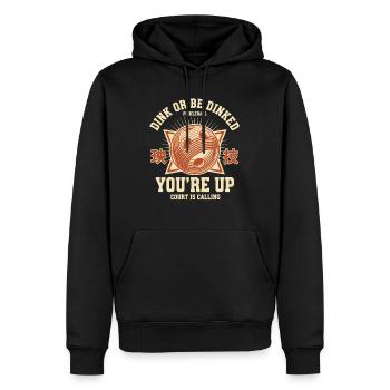 Pickleball, lustiger Gurkenball Dink Or Be Dinked - Männer Premium Bio Hoodie - Schwarz - Vorne - Nico (187cm)