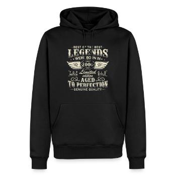 Cadeau d’anniversaire Legends 2006 Vintage 2006 - Sweat à capuche Premium bio Homme - noir - Devant - Nico (187cm)
