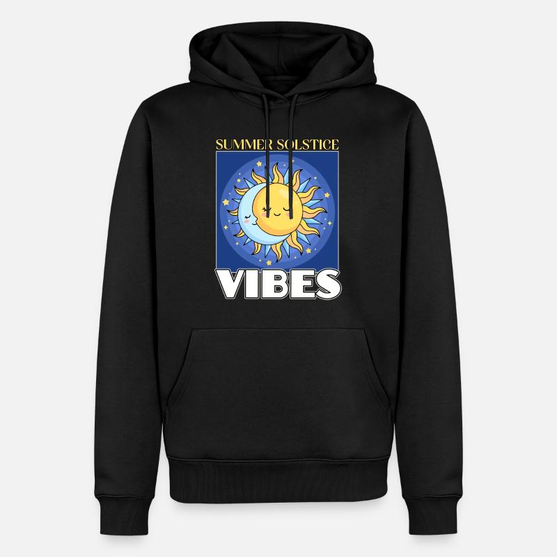 Litha Pagan Solstice d’été Midsommar - Sweat à capuche Premium bio Homme - noir