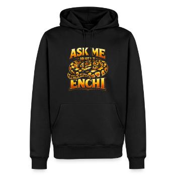 Demande-moi pour Enchi | Morphologie de Python Roi - Sweat à capuche Premium bio Homme - noir - Devant - Nico (187cm)