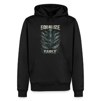 Apnée libre Égalisation précoce - Sweat à capuche Premium bio Homme - noir - Devant - Nico (187cm)
