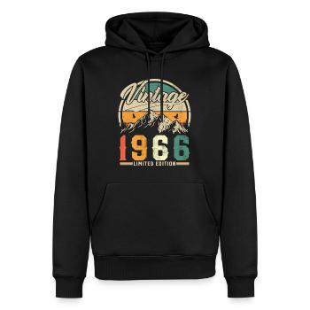 1966 Vintage Retro Geburtstagsgeschenk - Männer Premium Bio Hoodie - Schwarz - Vorne - Nico (187cm)