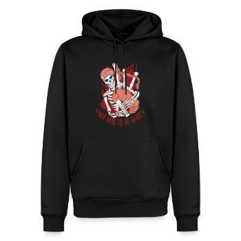 Dudelsack Dudelsackspieler Not Here To Be Quiet - Männer Premium Bio Hoodie - Schwarz - Vorne - Nico (187cm)