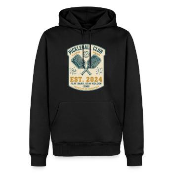 Pickleball Club Est 2024 Funny Player Love - Men’s Premium Organic Hoodie - black - Front - Nico (187cm)