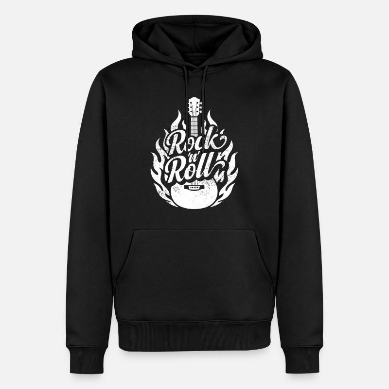 Rock and roll - Sweat à capuche Premium bio Homme - noir