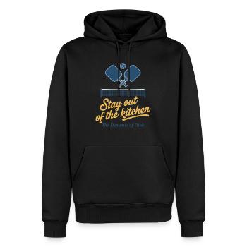 Pickleball-Spieler lieben Pickleball. Bleib raus von der - Männer Premium Bio Hoodie - Schwarz - Vorne - Nico (187cm)