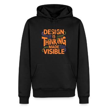 Designer Éducateur Design est Thinking Art Educator - Sweat à capuche Premium bio Homme - noir - Devant - Nico (187cm)