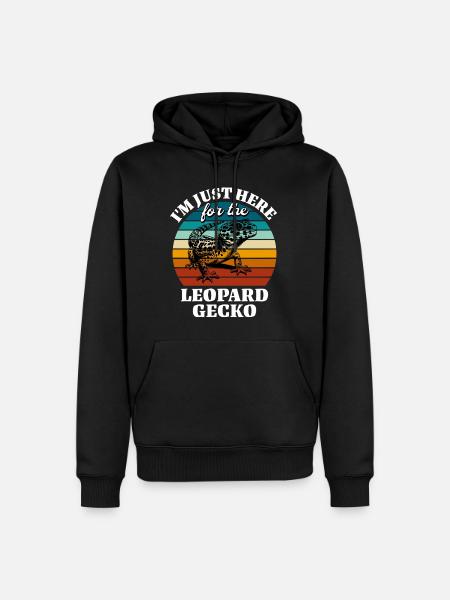 Lustige Leopardgecko Sprüche - Männer Premium Bio Hoodie - Schwarz