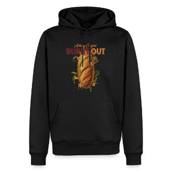 Sauerteigbrot-Backer ausgebrannter Handwerker - Männer Premium Bio Hoodie - Schwarz - Vorne - Nico (187cm)