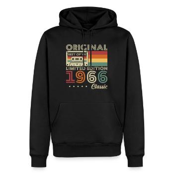 1966 Vintage Retro Geburtstagsgeschenk - Männer Premium Bio Hoodie - Schwarz - Vorne - Nico (187cm)