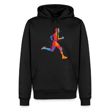 Course de jogging colorée Garçons garçons Coureurs - Sweat à capuche Premium bio Homme - noir - Devant - Nico (187cm)