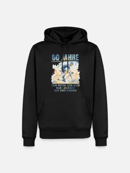 60 Jahre Radfahrer Legende Zwei Räder - Männer Premium Bio Hoodie - Schwarz