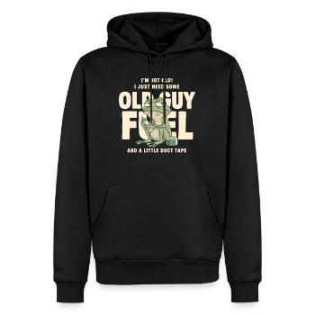 Vieil Vieil Homme Fuel Grenouille Meme Tee - Sweat à capuche Premium bio Homme - noir - Devant - Nico (187cm)