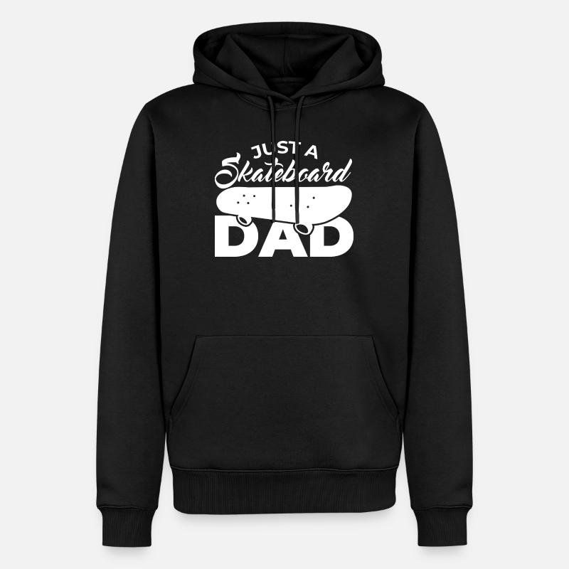 Nur ein Skateboard Vater - Männer Premium Bio Hoodie - Schwarz