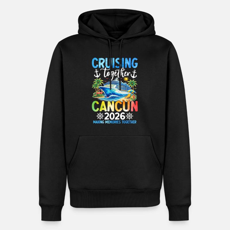 Croisière ensemble Cancún 2026 - Sweat à capuche Premium bio Homme - noir